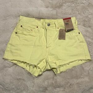 Levi's 501 Women's Light Yellow Jean Shorts
